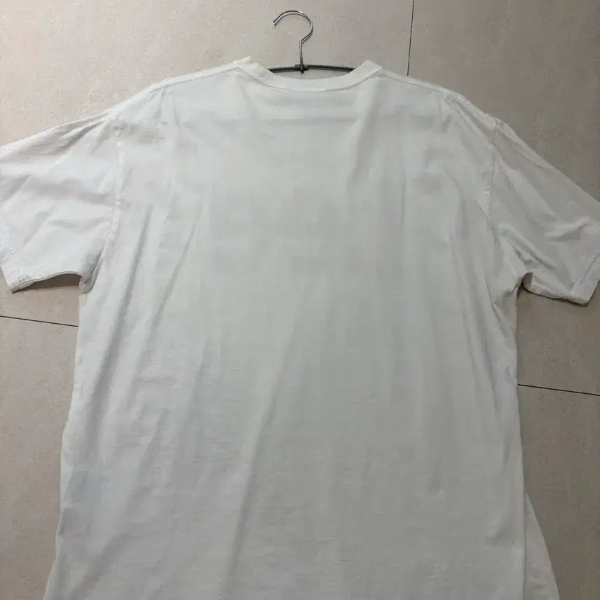 [BUNJANG] Lee White Short Sleeve T-Shirt Red Logo Size M / Lee 흰색 반팔 티셔츠 레드 로고 m