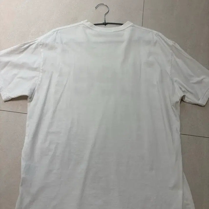 [BUNJANG] Lee White Short Sleeve T-Shirt Red Logo Size M / Lee 흰색 반팔 티셔츠 레드 로고 m