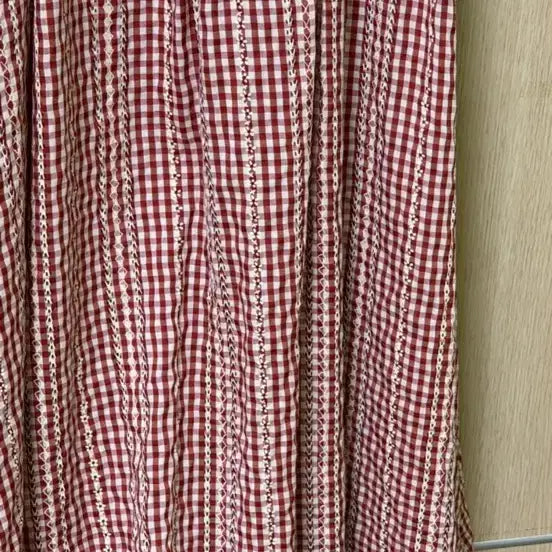 [BUNJANG] Checkered Shirring Dress / 에이블리 지그재그 체크 셔링 원피스