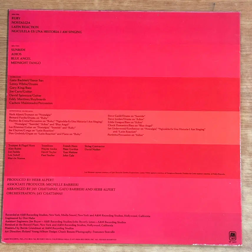 [BUNJANG] Gato Barbieri Rudy, Ruby LP Record / 미국 LP) Gato Barbieri - Rudy, Ruby