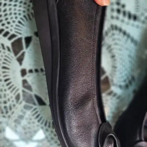 [BUNJANG] Geiger Black Ribbon Detail Flat Shoes / GEIGER 검정색 리본 장식 플랫슈즈