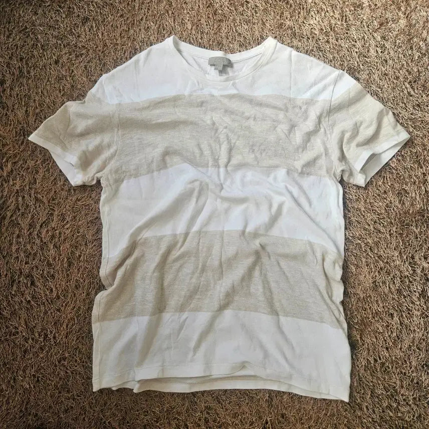 [BUNJANG] COS Linen Cotton Blend Stripe T-Shirt - Size M / 코스(COS) 린넨 코튼 혼방 스트라이프 티셔츠 M size