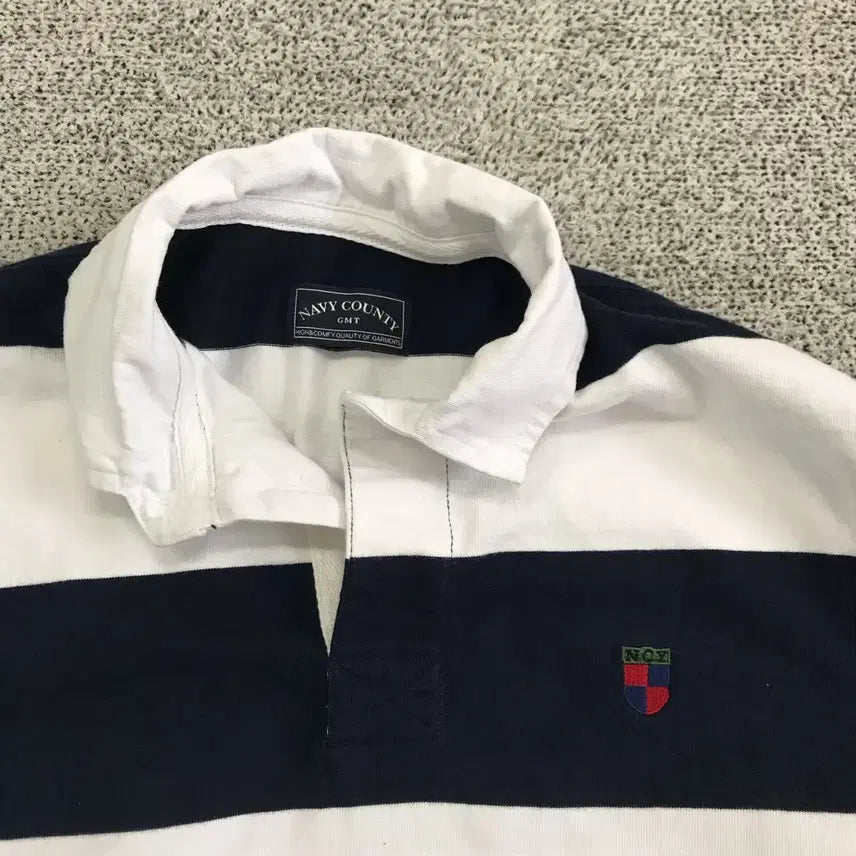 [BUNJANG] Navy County Rugby Shirt / 네이비카운티 럭비셔츠