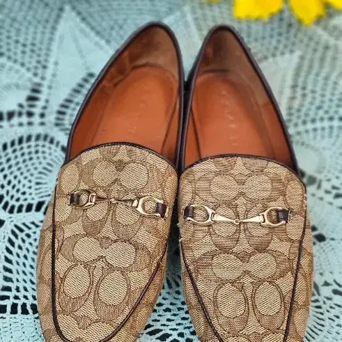 [BUNJANG] Coach Signature Loafers Brown Women&