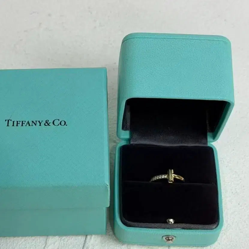 [BUNJANG] Tiffany &amp; Co. T1 Narrow Diamond Ring Rose Gold 18K / 티파니앤코 T 반지 로즈골드 다이아