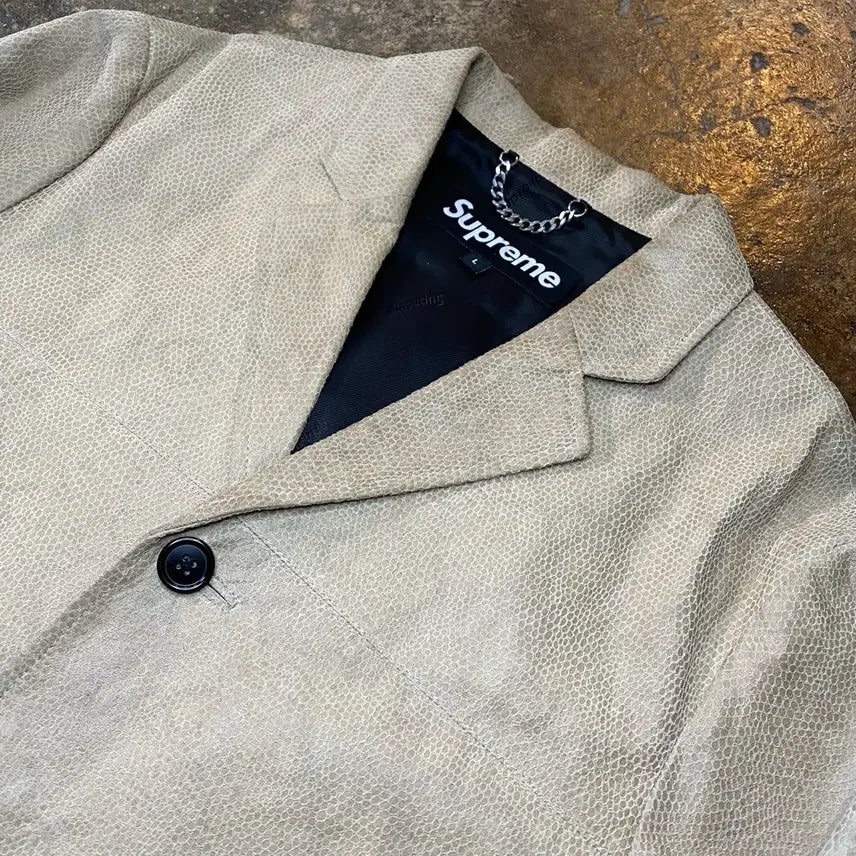 [BUNJANG] Supreme Vampi Leather Jacket / (L) 슈프림 뱀피가죽 자켓