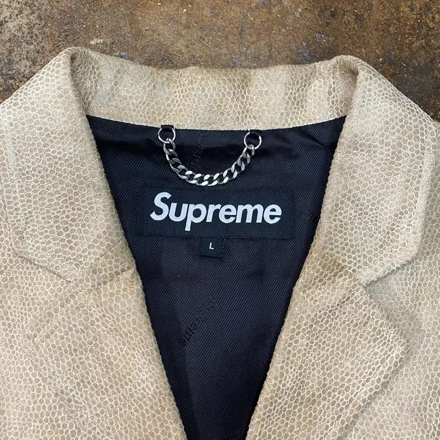 [BUNJANG] Supreme Vampi Leather Jacket / (L) 슈프림 뱀피가죽 자켓