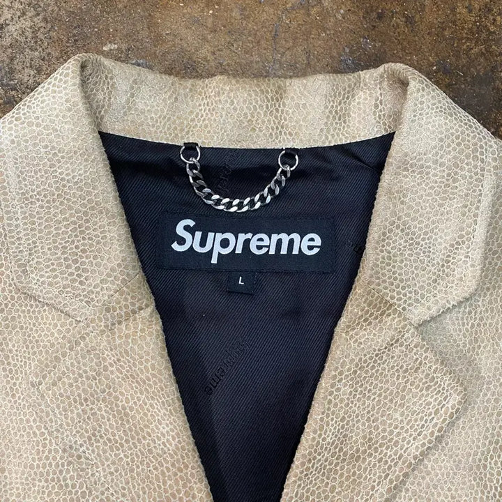 [BUNJANG] Supreme Vampi Leather Jacket / (L) 슈프림 뱀피가죽 자켓