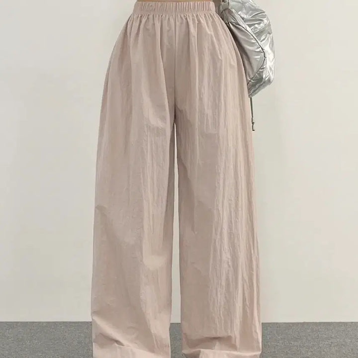 [BUNJANG] Pink Wide Banding Pants / 핑크 와이드 밴딩 팬츠