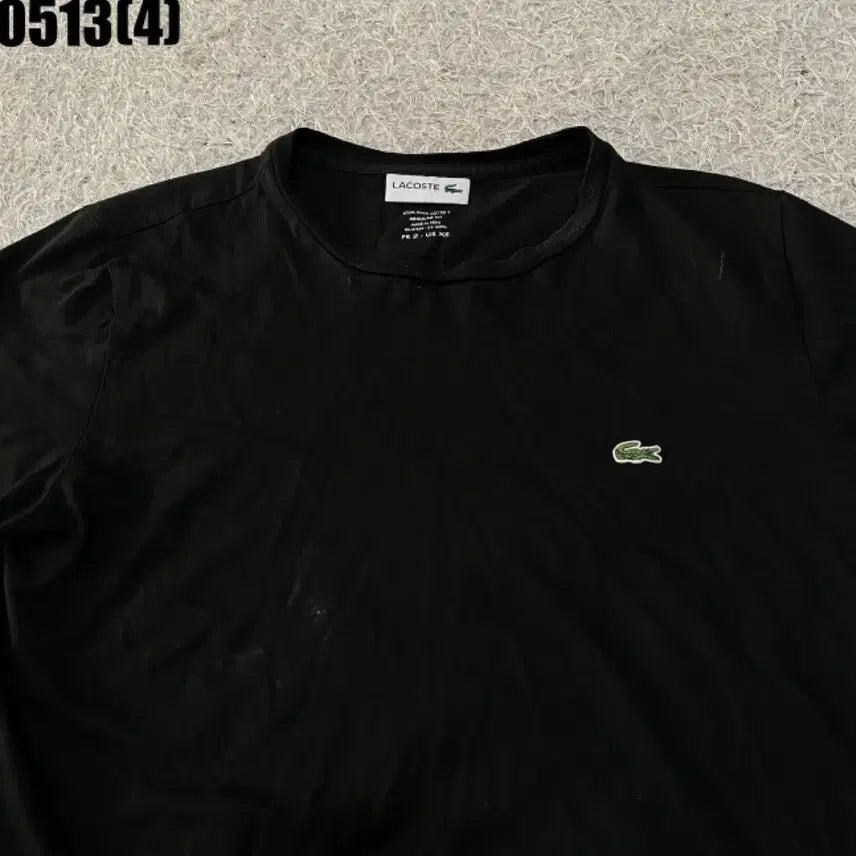 [BUNJANG] Lacoste Black Short Sleeve T-Shirt / 라코스테 블랙 반팔 티셔츠
