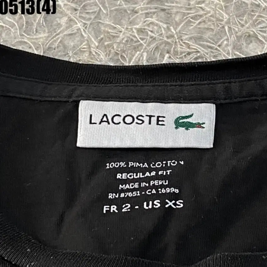 [BUNJANG] Lacoste Black Short Sleeve T-Shirt / 라코스테 블랙 반팔 티셔츠