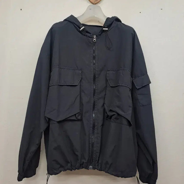 [BUNJANG] Black Hooded Jumper L / 블랙 후드점퍼L