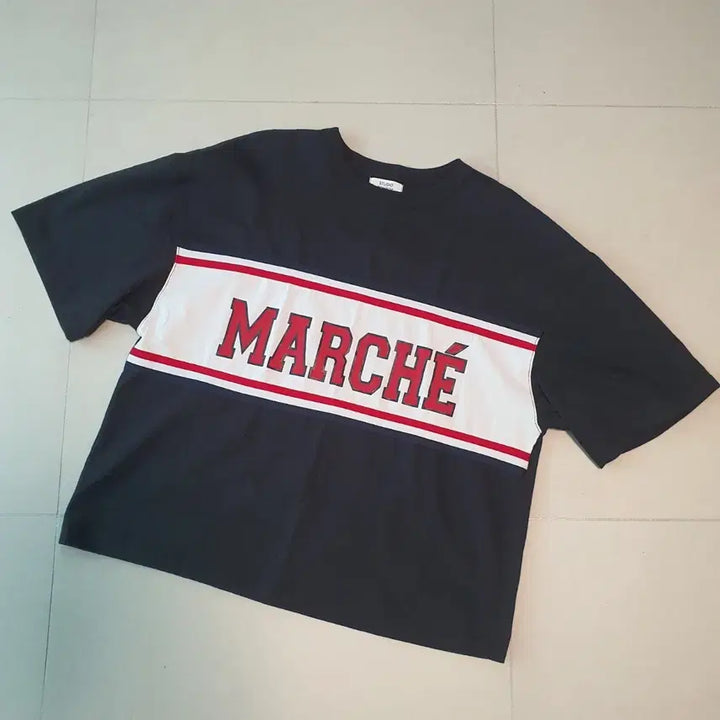 [BUNJANG] Studio Tomboy Super Marche Oversized Lettering Short-Sleeve T-Shirt / 스튜디오톰보이 슈퍼마르쉐 오버핏 레터링 반팔 티셔츠  free