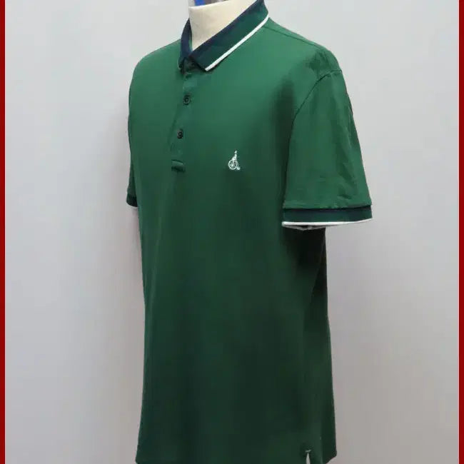 [BUNJANG] Beanpole Green Short Sleeve Polo T-Shirt Size 105 / 빈폴/녹색 반팔티셔츠/105사이즈/따봉구제(A-3)