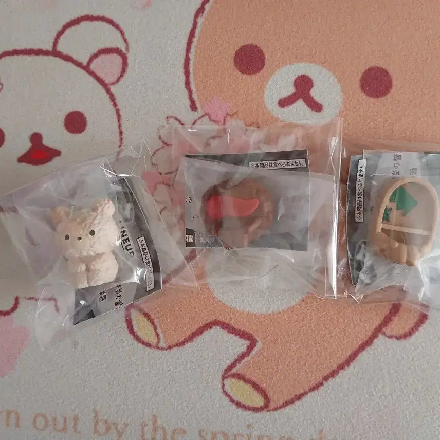 [BUNJANG] Bandai Machi Boke Gacha Lunch Box Figures (Set of 3) / (정품)반다이 마치보케 도시락의 경우 가챠 곰돌이주먹밥,햄버거,빈도시락