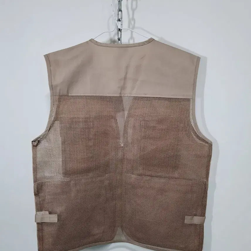 [BUNJANG] Beige Pocket Work Mesh Vest / 베이지색 포켓 작업 메쉬조끼