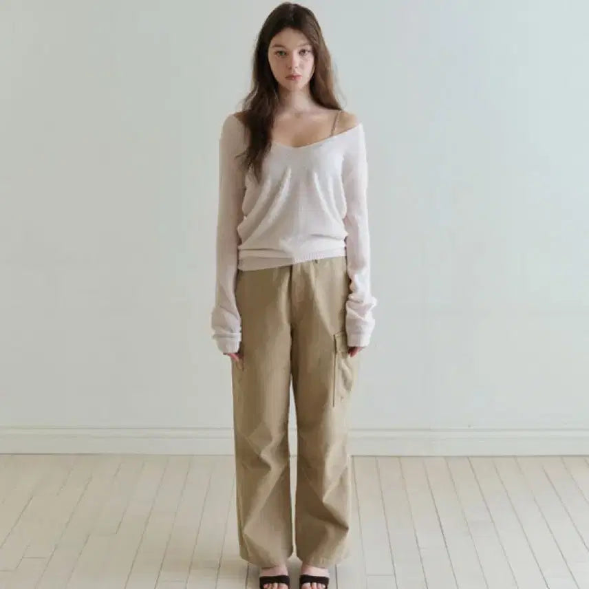 [BUNJANG] Lilicoats Tobe Cargo Pants Beige / 릴리코츠 토브 카고팬츠 베이지