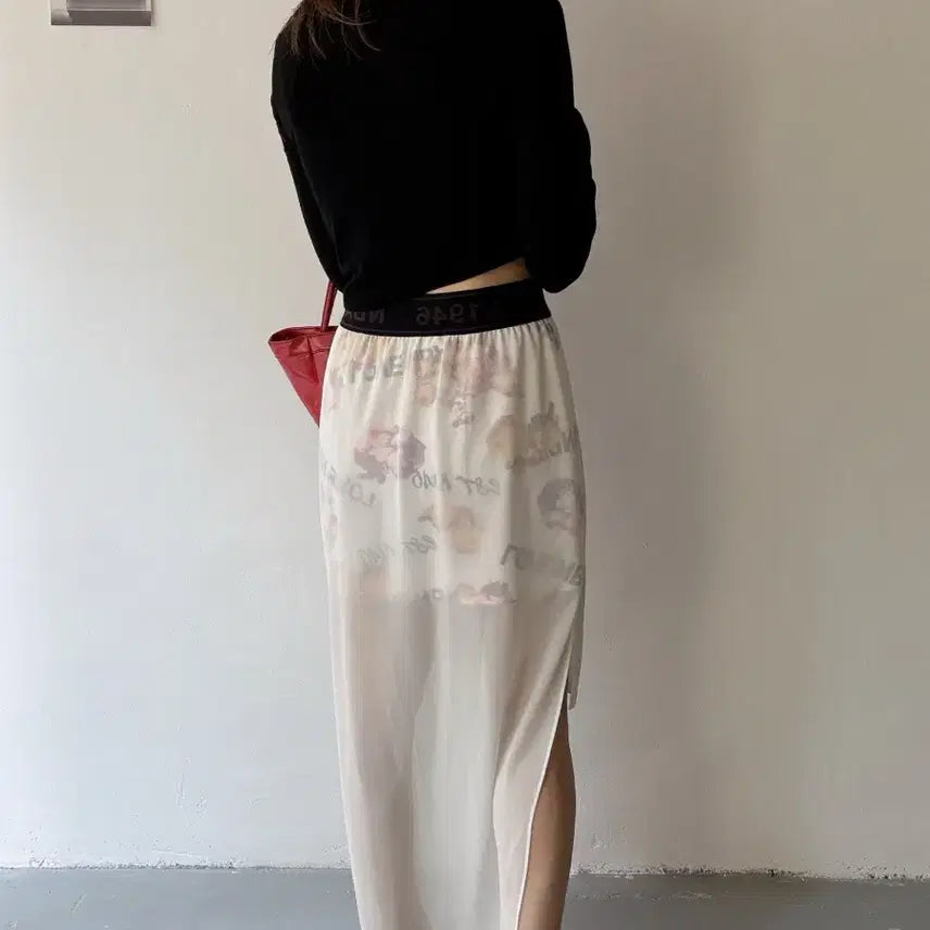 [BUNJANG] F NBA Layered Floral Skirt / [택포] [F] NBA 레이어드 프로럴 스커트