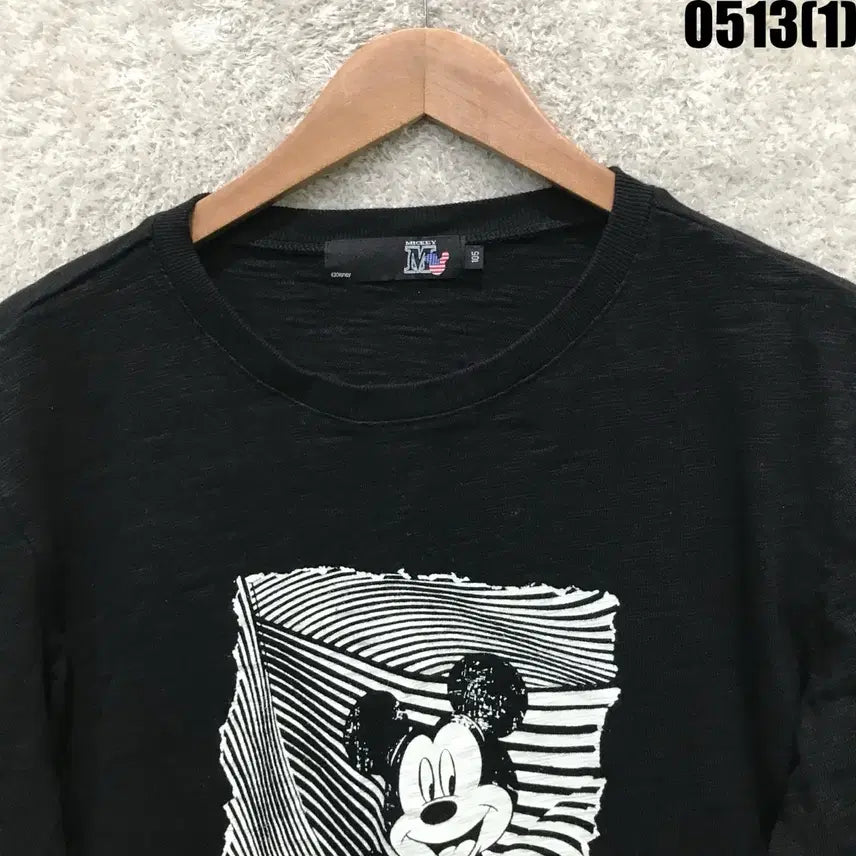 [BUNJANG] Disney Mickey Mouse Black Sweatshirt XL / 디즈니 미키마우스 블랙 맨투맨 티셔츠 XL