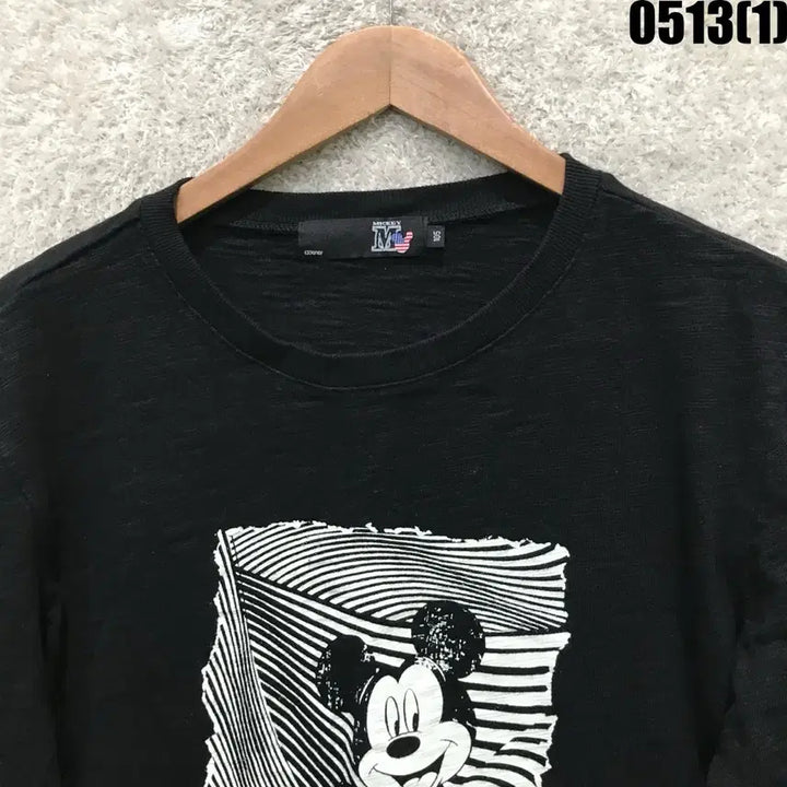 [BUNJANG] Disney Mickey Mouse Black Sweatshirt XL / 디즈니 미키마우스 블랙 맨투맨 티셔츠 XL