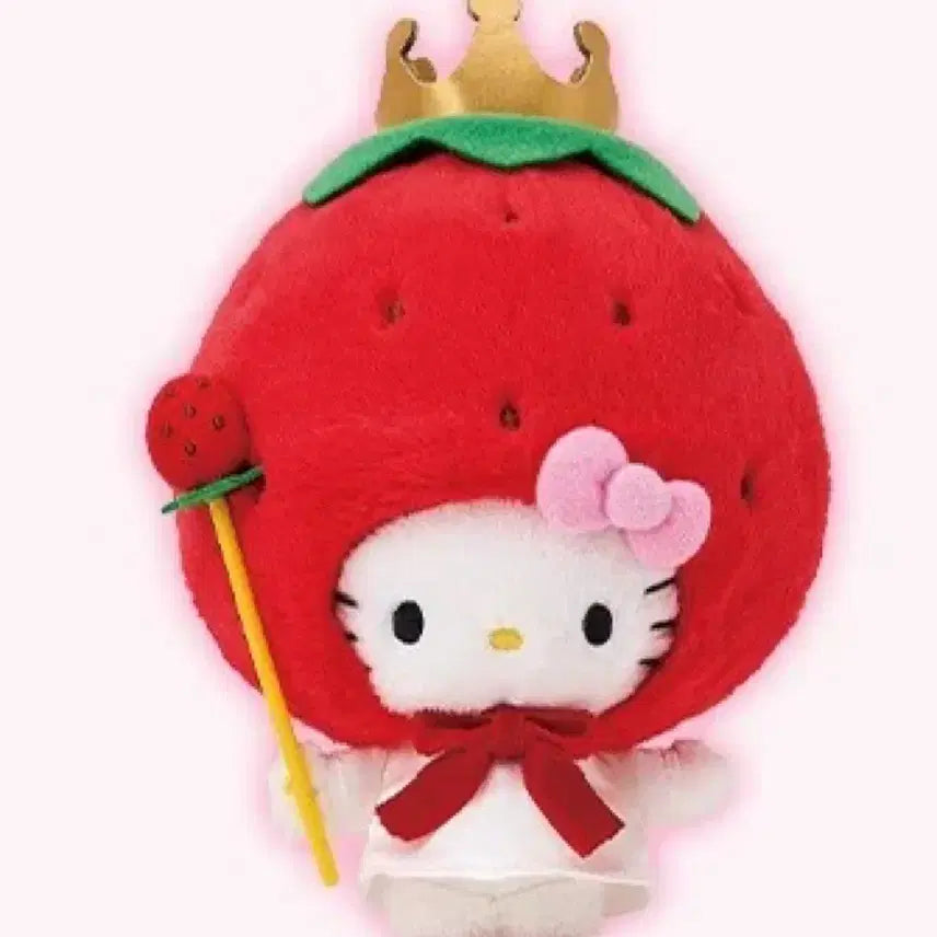 [BUNJANG] Sanrio Hello Kitty Strawberry House Mascot Doll Keychain / 산리오 헬로키티 딸기의왕 딸기하우스 마스코트 인형 키링 새상품