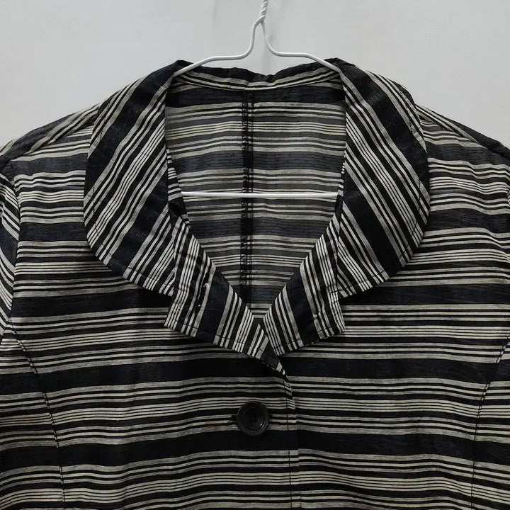 [BUNJANG] Vintage Ethnic Stripe Black Blazer L / 빈티지 에스닉 스트라이프 블랙 블레이저 L