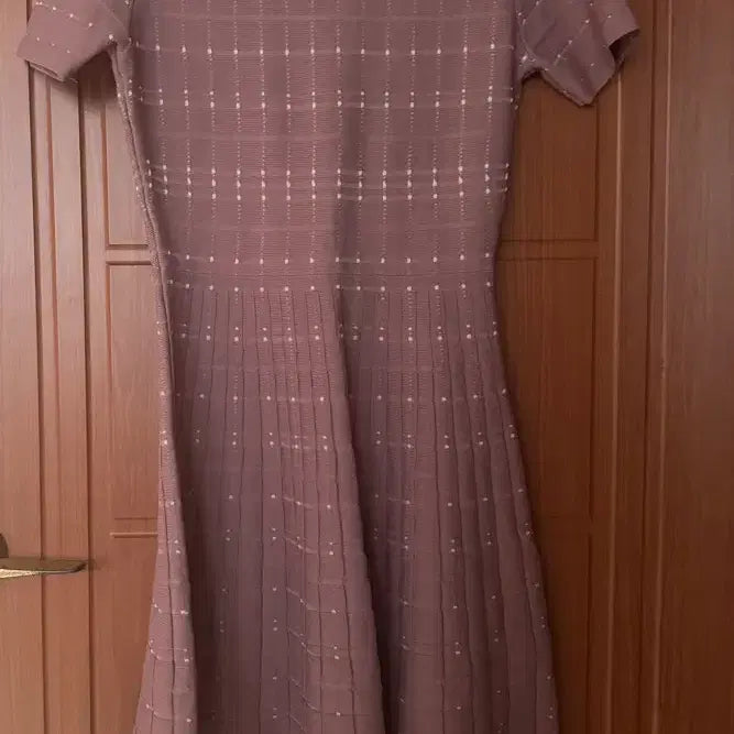 [BUNJANG] LIST Pink Check Knit Dress / LIST 핑크 체크 니트 원피스