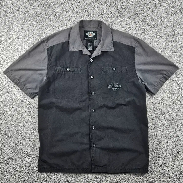 [BUNJANG] Harley-Davidson Short Sleeve Shirt Gray/Black Size M / 할리데이비슨 반팔 셔츠 ( M ) / 12188