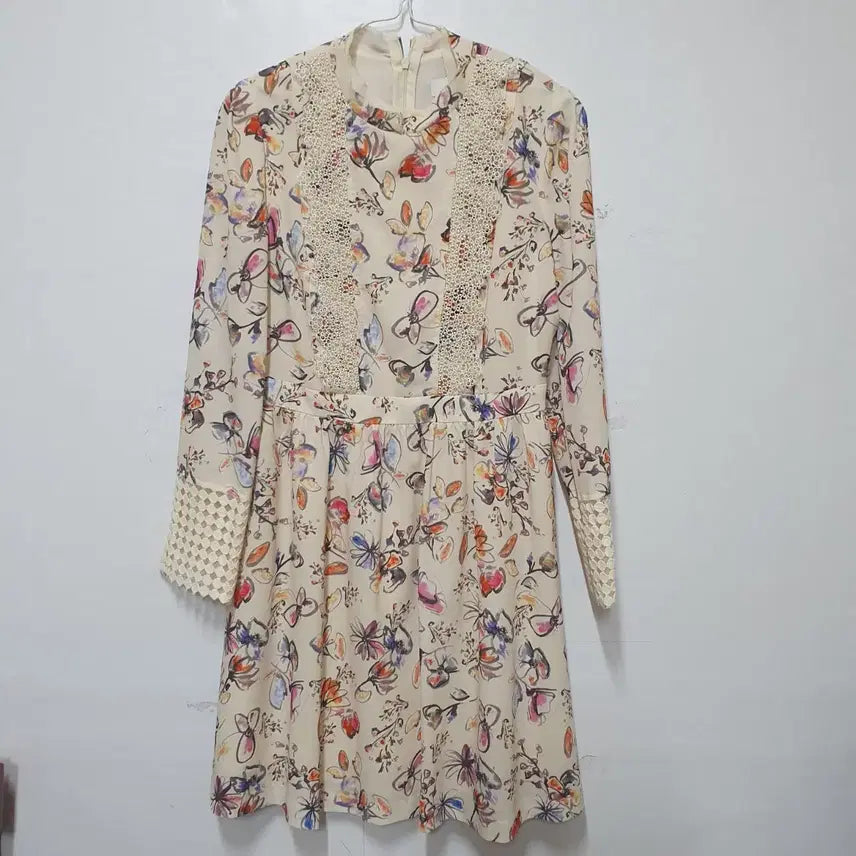 [BUNJANG] Satin Flower Lace Midi Dress / SATIN  사틴 플라워 레이스  여성원피스