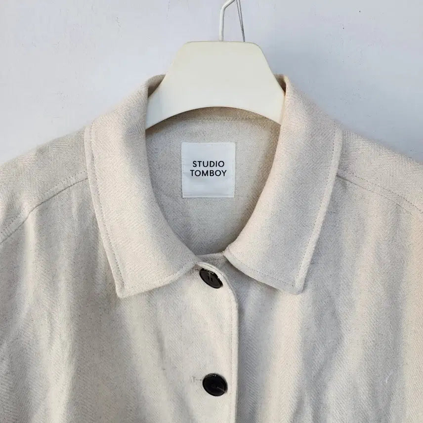[BUNJANG] Studio Tomboy Cropped Jacket Ivory / 스튜디오 톰보이 크롭 자켓 아이보리