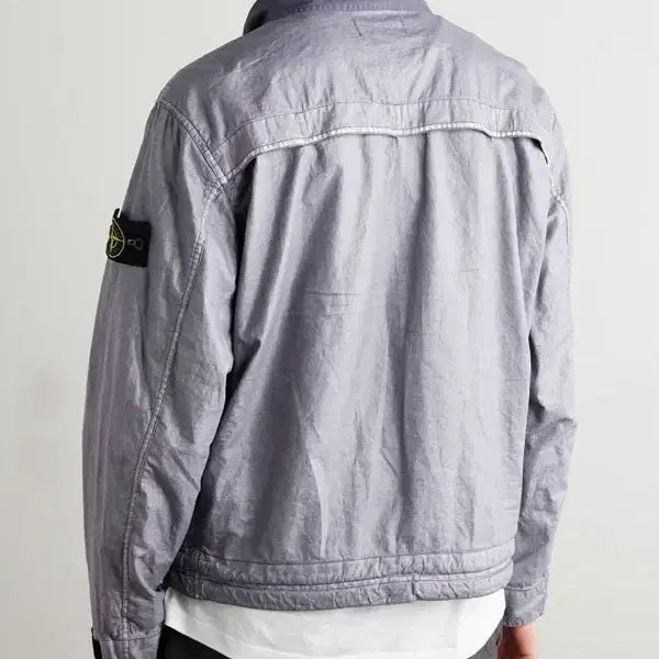 [BUNJANG] Stone Island 25SS Low Linen Plated-OVD Jacket / 스톤아일랜드 25SS 로우 리넨 플레이티드-OVD 자켓