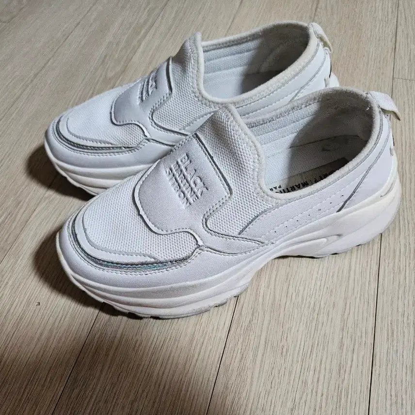 [BUNJANG] Black Martine Sitbon White Platform Slip-ons (230-235) / (블랙마틴싯봉) 여자 화이트 키높이 슬립온 230~235사이즈