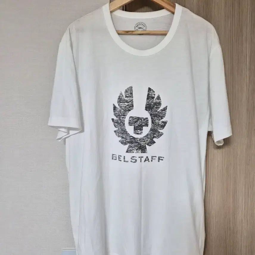 [BUNJANG] Belstaff White Short Sleeve T-Shirt 3XL / 벨스타프 화이트 반팔 티셔츠 3XL