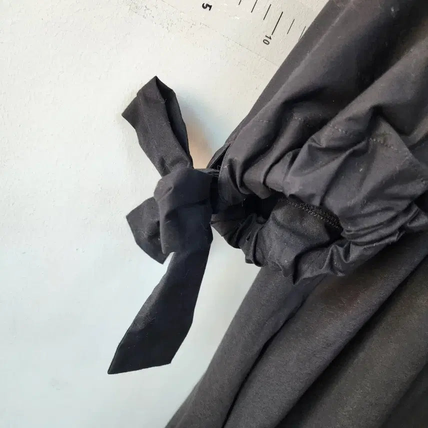 [BUNJANG] COS Black Shirring Ribbon Dress / cos 블랙 리본 셔링 원피스