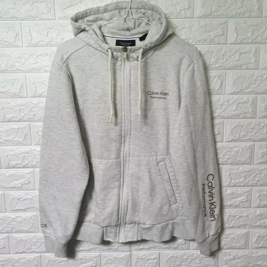 [BUNJANG] Calvin Klein Logo Zip-Up Hoodie L / CK캘빈클라인 후드집업 판매합니다