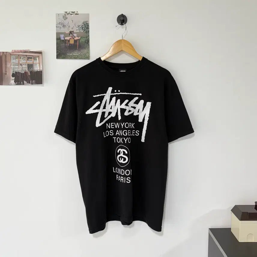 [BUNJANG] Stussy World Tour T-Shirt / [택포] [L] Stussy 스투시 월드투어 티셔츠