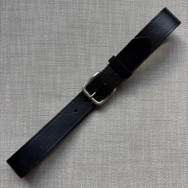 [BUNJANG] USA Black Leather Metal Buckle Belt / [30] USA 블랙 레더 메탈 버클 벨트