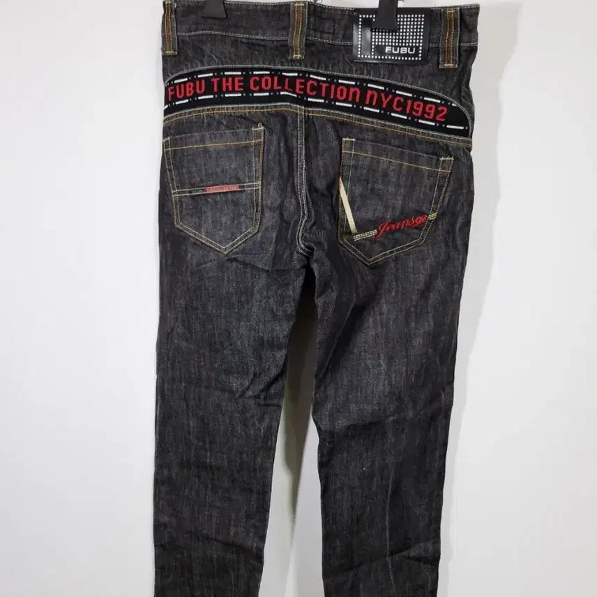 [BUNJANG] HooB Two-Tone Washed Denim Pants / 후브 워싱 데님 바지 투톤 포인트