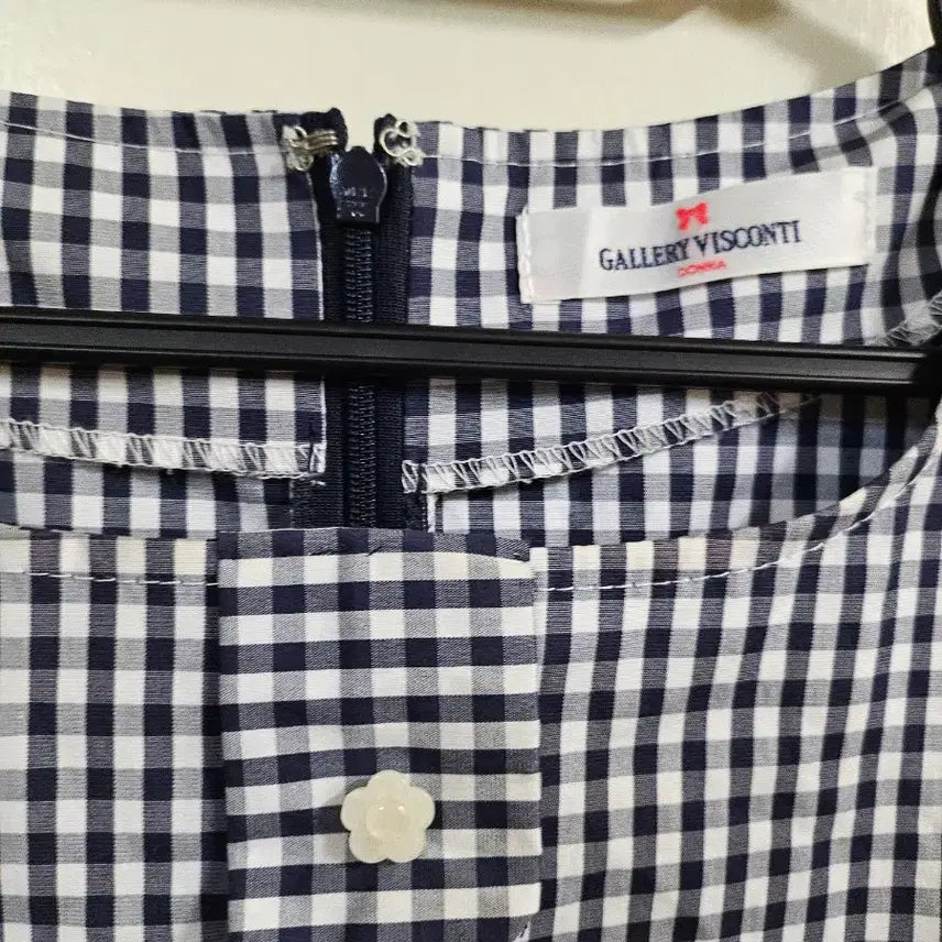 [BUNJANG] Gallery Visconti Gingham Check Flower Applique Dress / 미착용)일제/갤러리 비스콘티 원피스