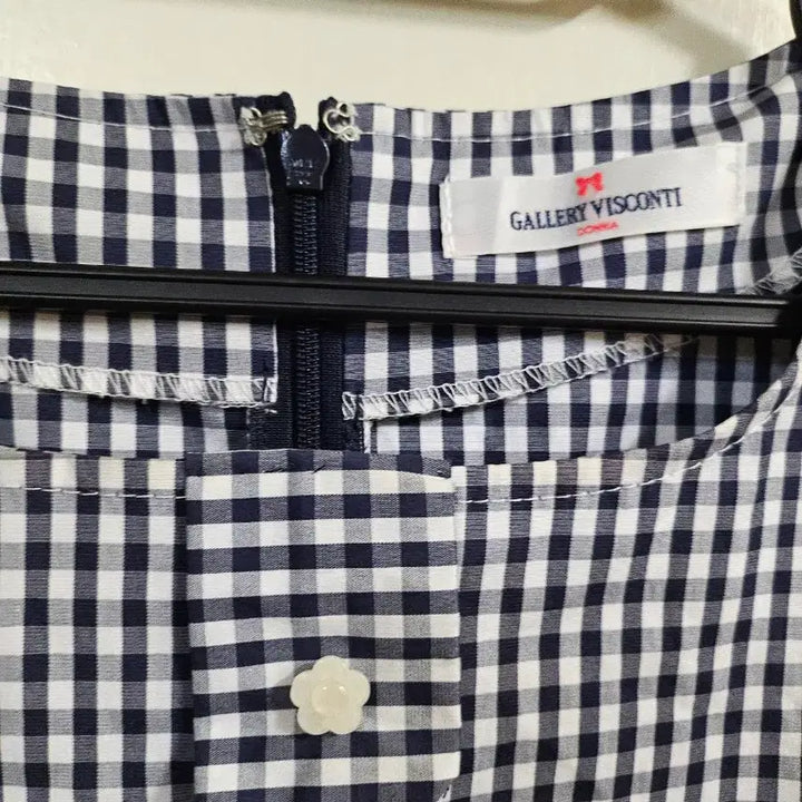 [BUNJANG] Gallery Visconti Gingham Check Flower Applique Dress / 미착용)일제/갤러리 비스콘티 원피스