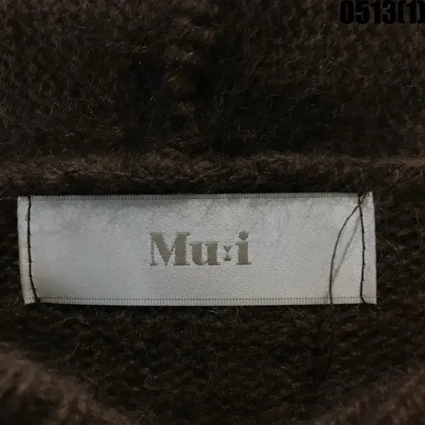 [BUNJANG] Mu i Brown Hooded Knit - Free Size / Mu i 브라운 후드 니트 F