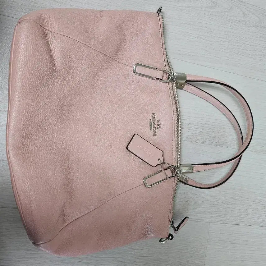 [BUNJANG] Coach Pink Leather Tote Bag / 코치 핑크 가죽 토트백