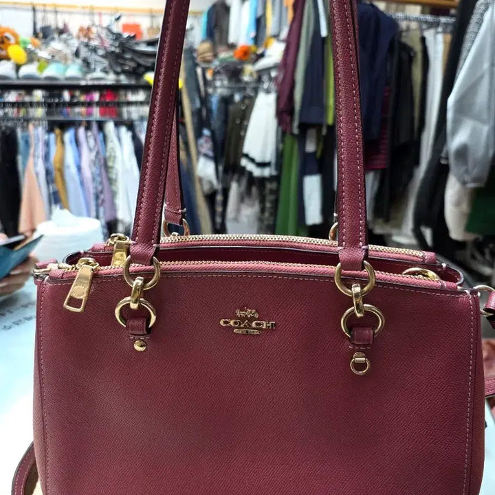 [BUNJANG] Coach Etta Carryall Crossgrain Leather Handbag (F76938) / 정품 코치 에타 캐리올 크로스그레인 레더 (F76938)