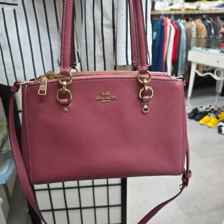 [BUNJANG] Coach Etta Carryall Crossgrain Leather Handbag (F76938) / 정품 코치 에타 캐리올 크로스그레인 레더 (F76938)