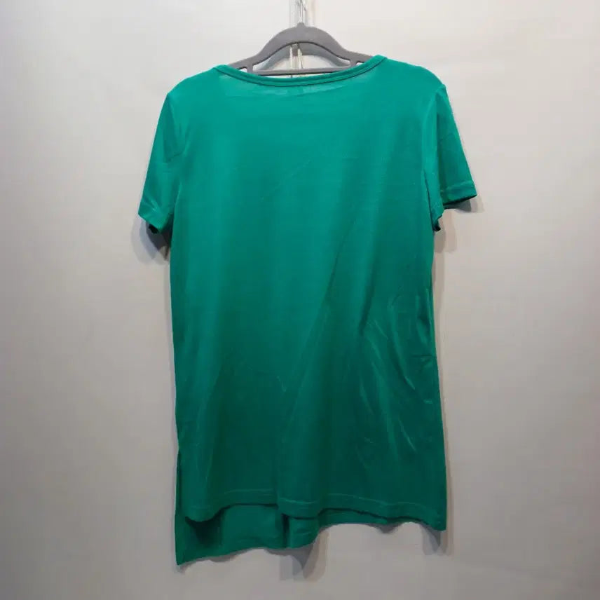 [BUNJANG] Green Pocket Short Sleeve Long T-Shirt Asymmetrical Size 90 / 그린 포켓 반팔 롱 티셔츠 언발란스 90사이즈여름  65036