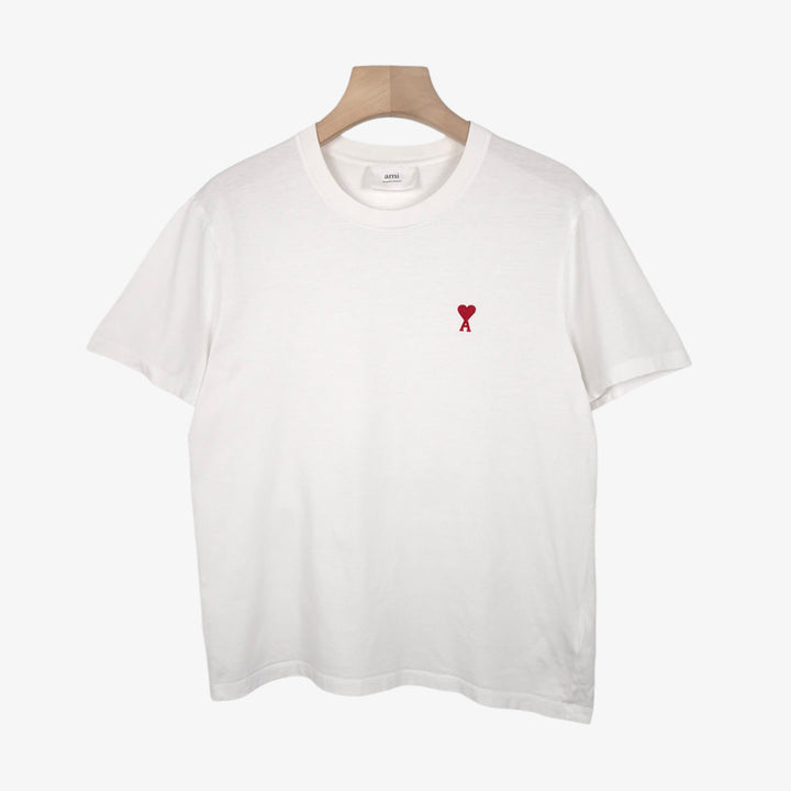 [BUNJANG] AMI White Short Sleeve T-Shirt L / [100] AMI 아미 화이트 반팔 티셔츠