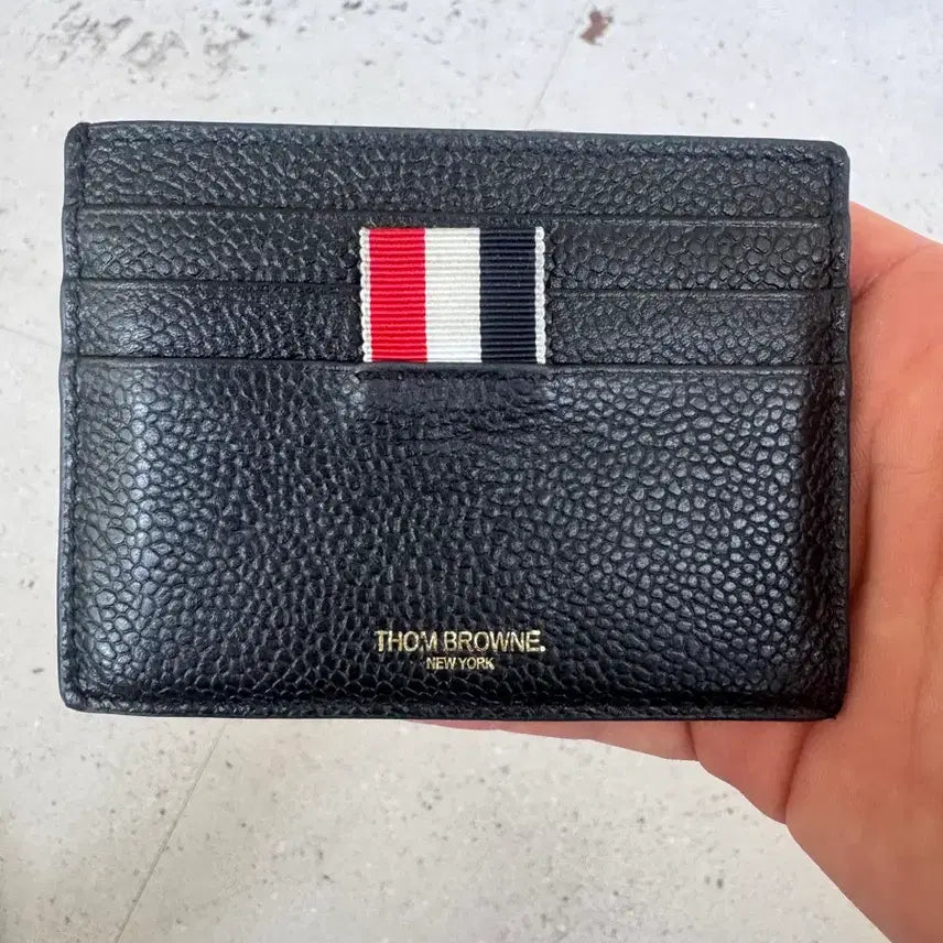 [BUNJANG] Thom Browne Black Leather Cardholder / 톰브라운 블랙 카드지갑