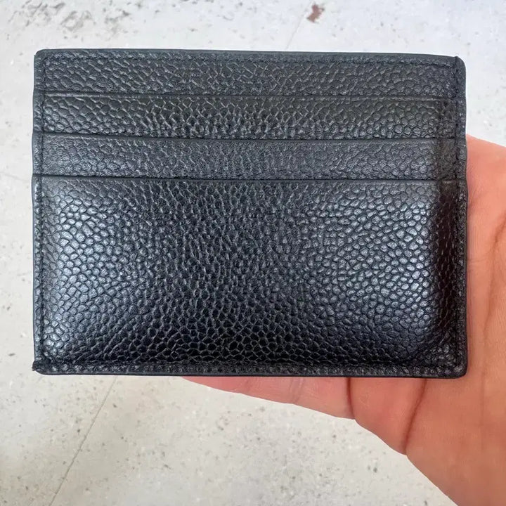 [BUNJANG] Thom Browne Black Leather Cardholder / 톰브라운 블랙 카드지갑