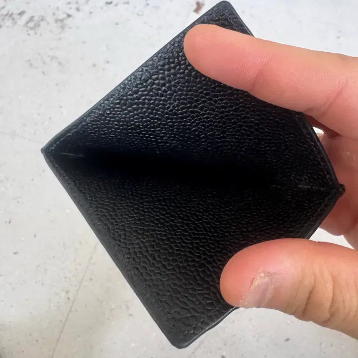 [BUNJANG] Thom Browne Black Leather Cardholder / 톰브라운 블랙 카드지갑
