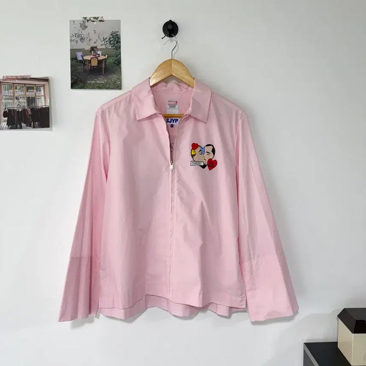 [BUNJANG] SJYP x Marvel Comics Zipper Shirt (Size S) / [택포] [S] SJYP x 마블코믹스 지퍼 셔츠